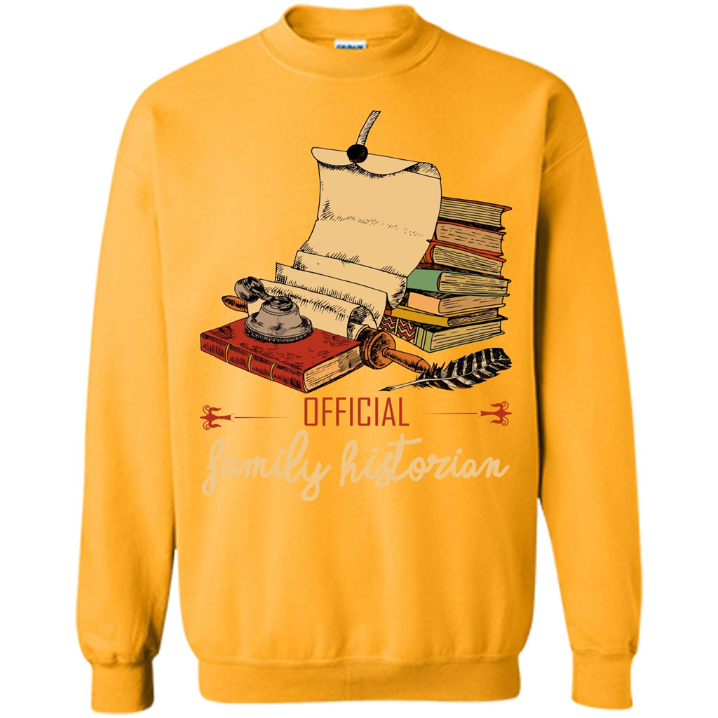 Family T-shirt Official Family Historian Gold