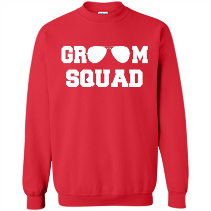 Cool Groom Squad T-Shirt Wedding Party Gift Shirt Red