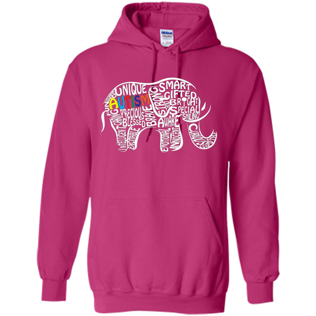 Autism Awareness Elephant T-shirt Heliconia