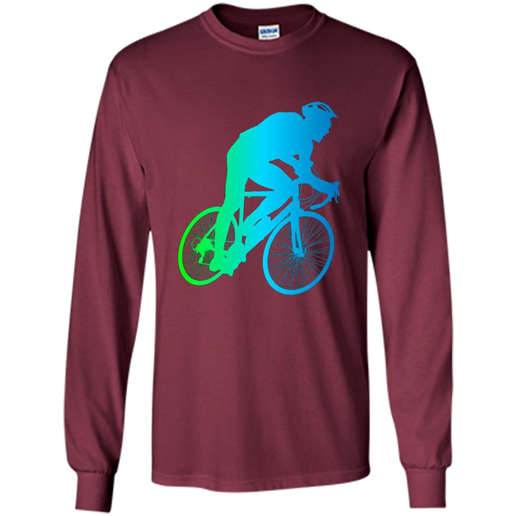 Bike Rider T-shirt Colorful Bicycle Biking Lover T-shirt Maroon