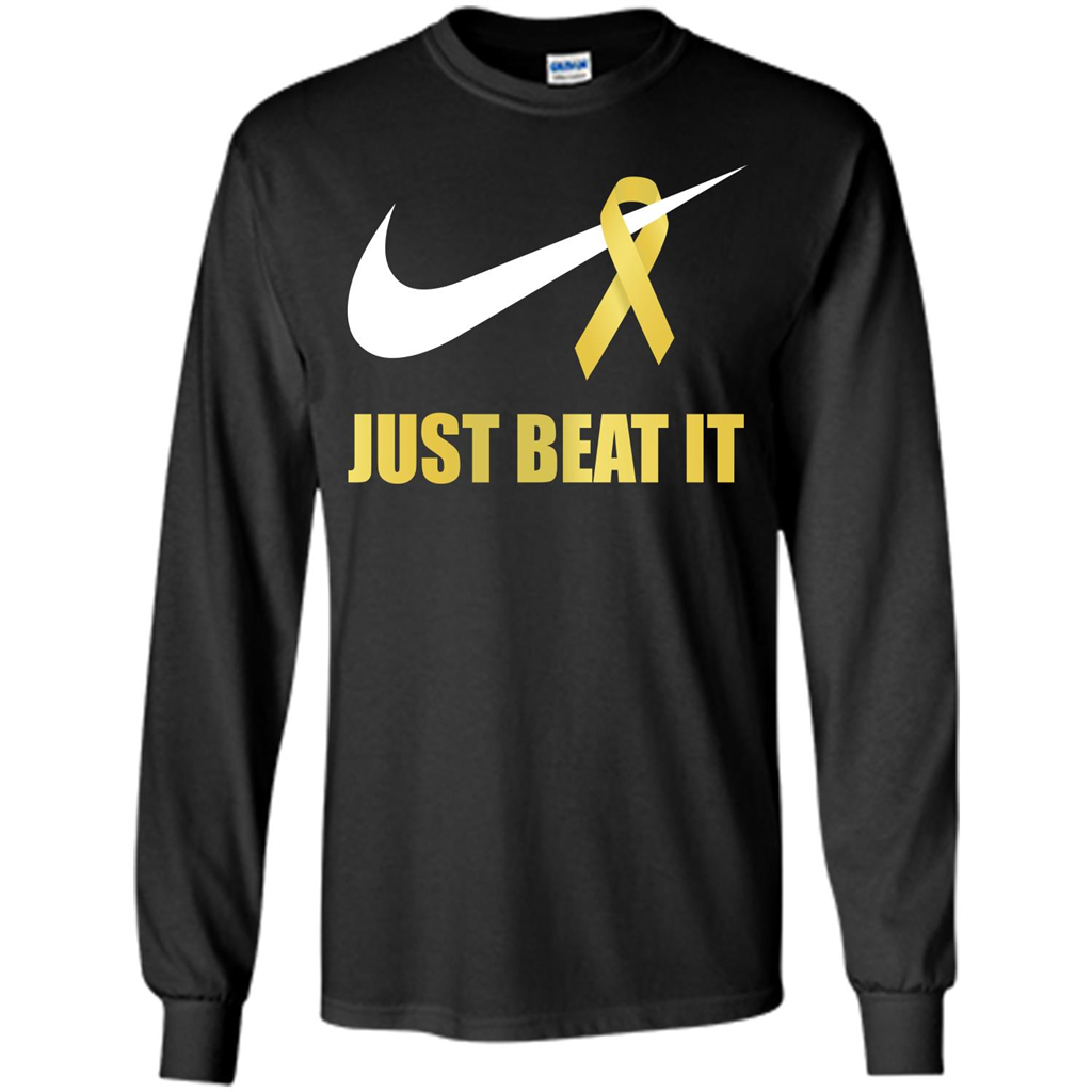 Cancer Awareness T-shirt Just Beat It T-shirt Black