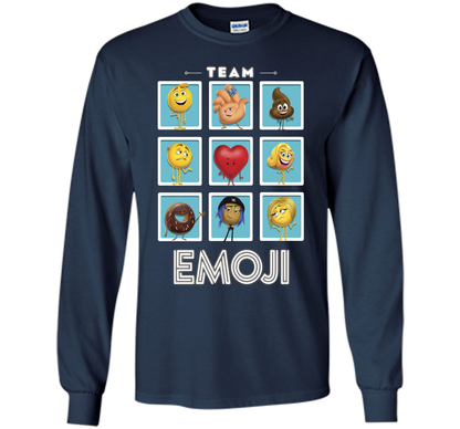 The Emoji Movie Team Emoji Panels Graphic T-Shirt shirt Navy
