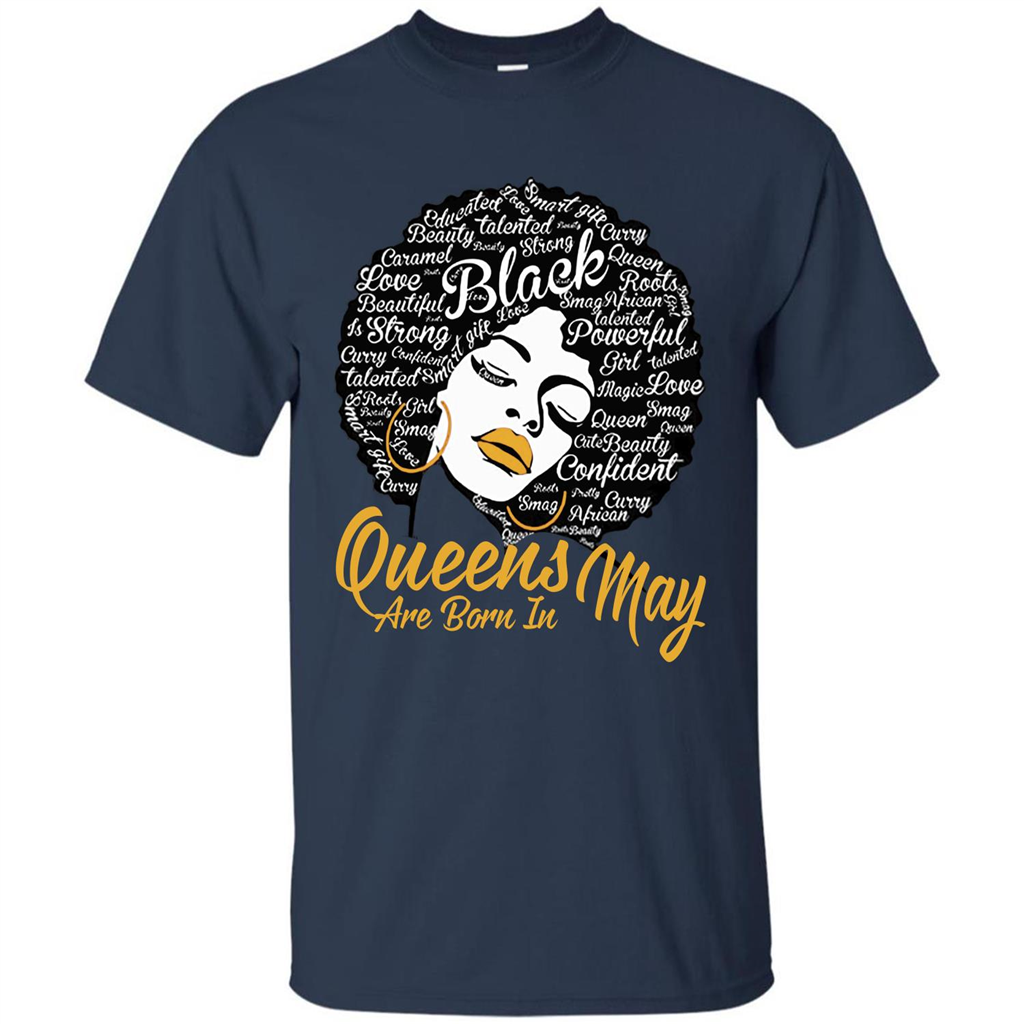 Queen Are Born In May T-shirt Navy