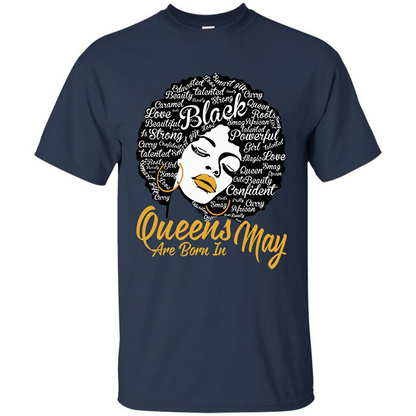 Queen Are Born In May T-shirt Navy