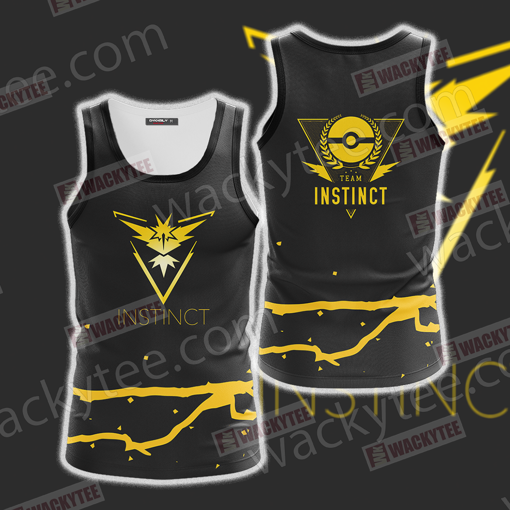 Team Instinct Pokemon Go Unisex 3D Tank Top