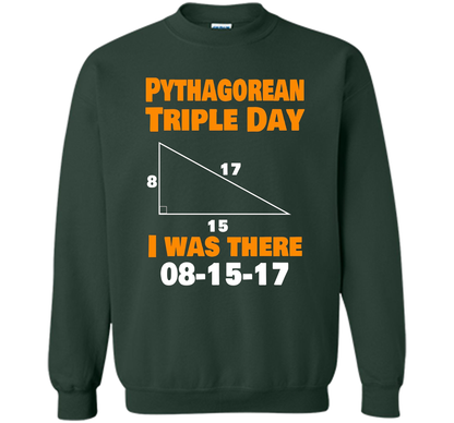 Pythagorean Triple Day 2017 8-15-17 Geeky T-shirt Forest Green
