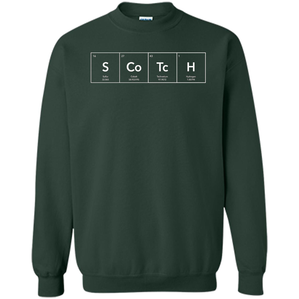 Scotch Periodic Table of Elements Funny T-shirt Forest Green