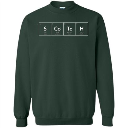 Scotch Periodic Table of Elements Funny T-shirt Forest Green