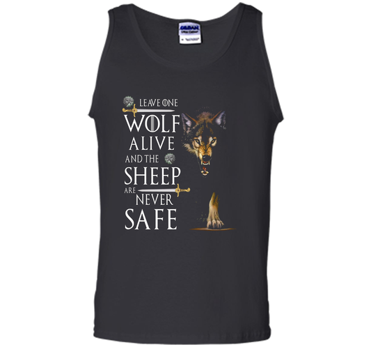 Leave one wolf alive and the sheep are never safe funny cool shirt Black