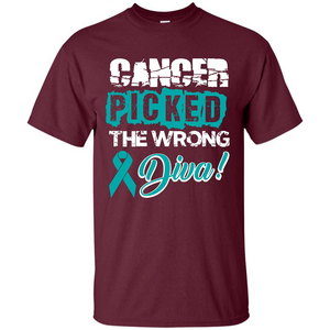 Cancer Awareness T-shirt Cancer Picked The Wrong Diva T-shirt