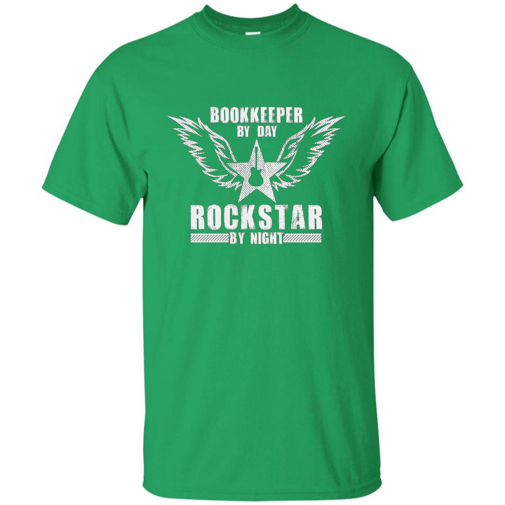 The Official Bookkeeper By Day T-Shirt Rockstar By Night T-Shirt Irish Green