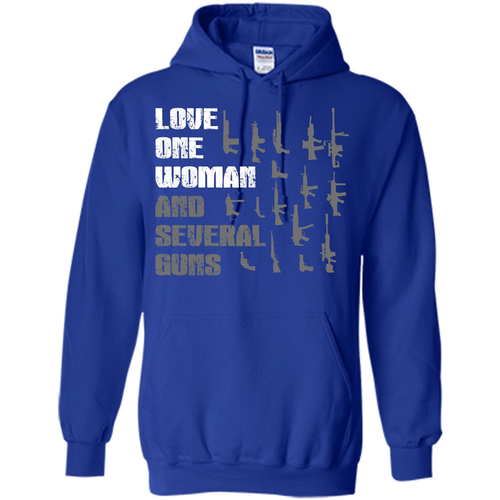 Gun T-shirt Love One Woman And Several Guns T-shirt Royal