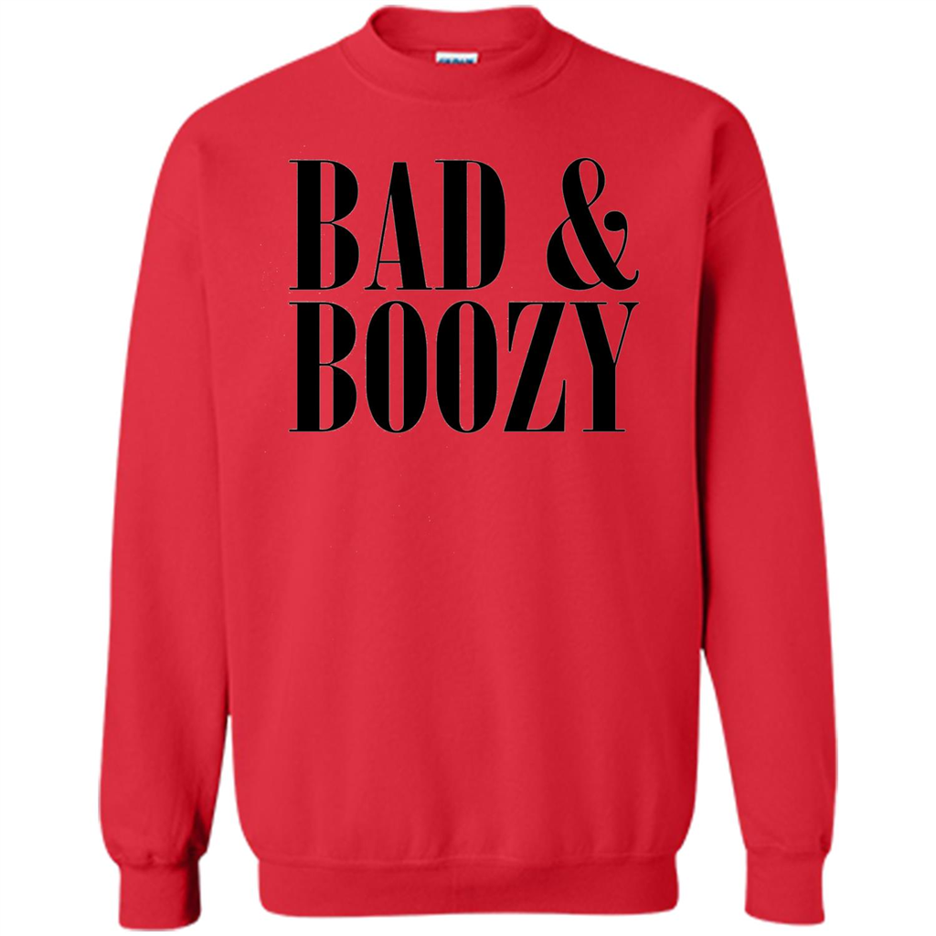 Bad And Boozy T-shirt Summer Beer Funny T-shirt Red