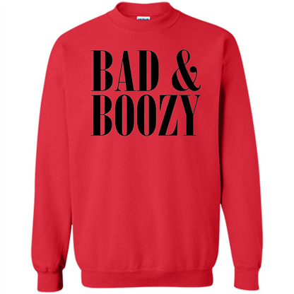 Bad And Boozy T-shirt Summer Beer Funny T-shirt Red