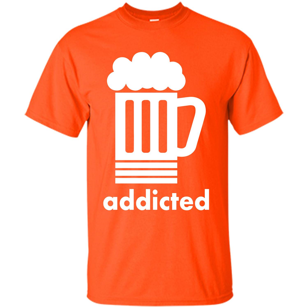 Beer T-shirt Addicted To Beer Orange