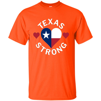 Texas Strong Hurricane Harvey Heart 2017 T-shirt Orange
