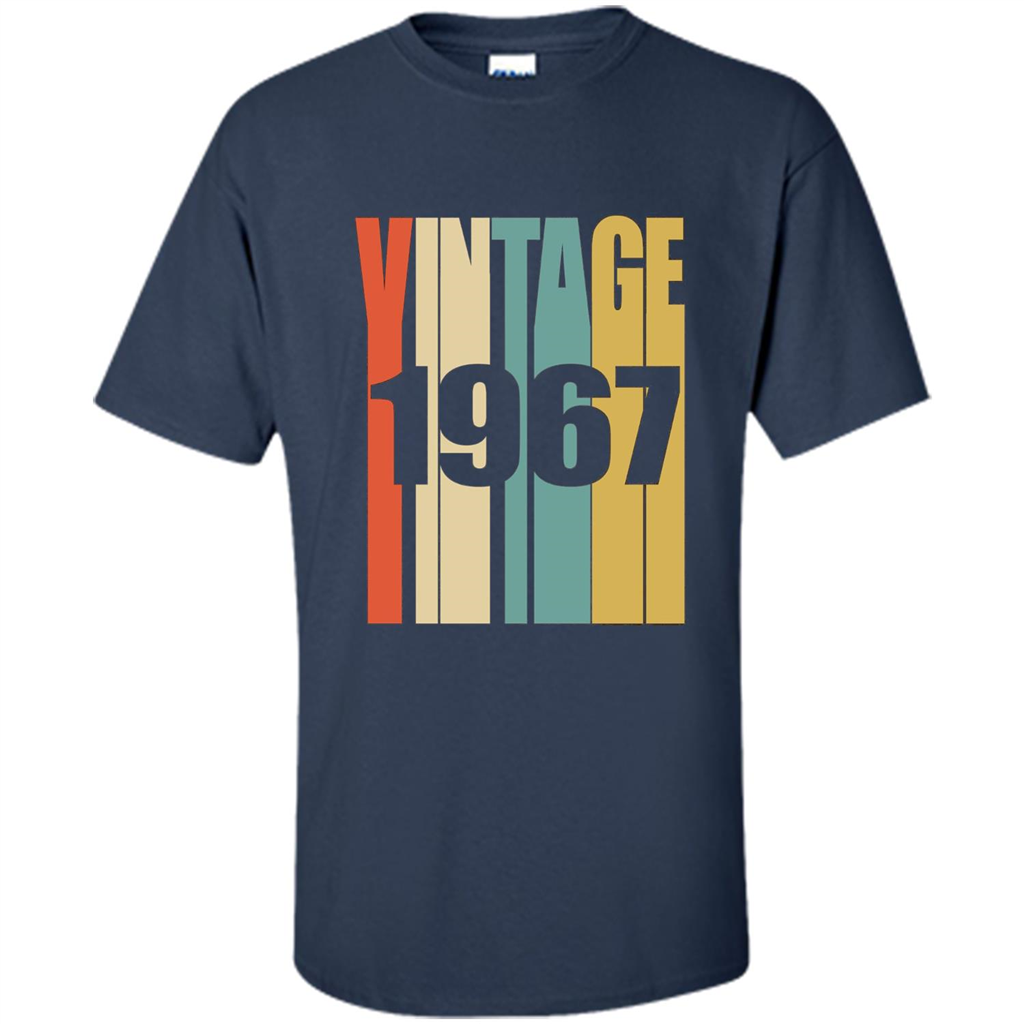 Retro Vintage 1967 T-shirt 50th Birthday T-shirt Navy