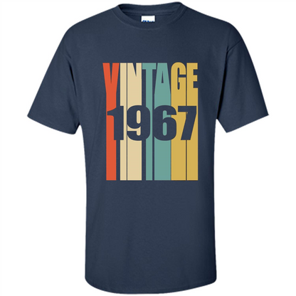 Retro Vintage 1967 T-shirt 50th Birthday T-shirt Navy