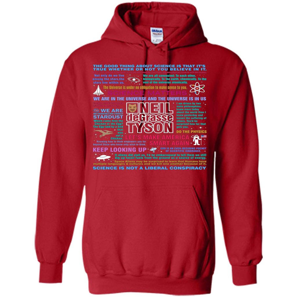 Neil deGrasse Tyson NDT Quotes T-Shirt Let's Make America Smart Again T-shirt Red