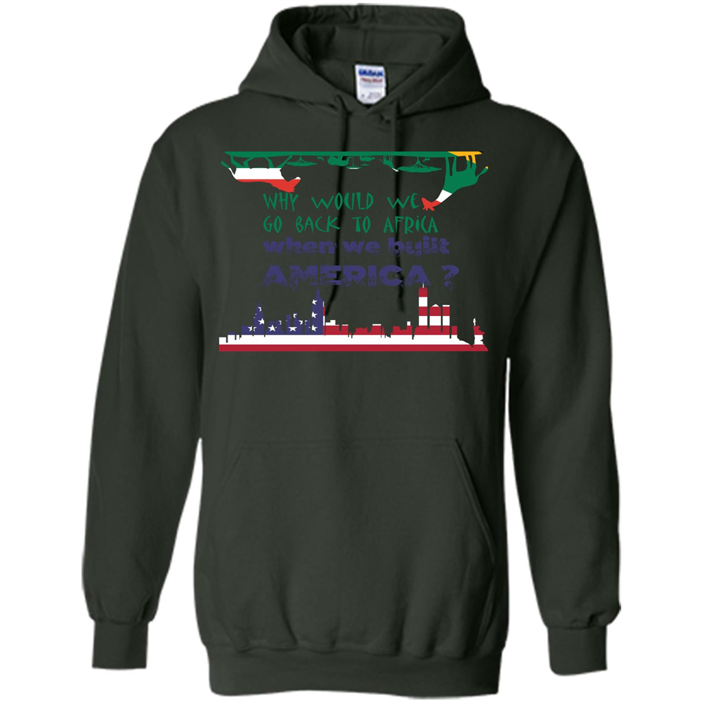 Africa - America T-shirt Build America Forest Green
