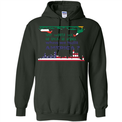 Africa - America T-shirt Build America Forest Green