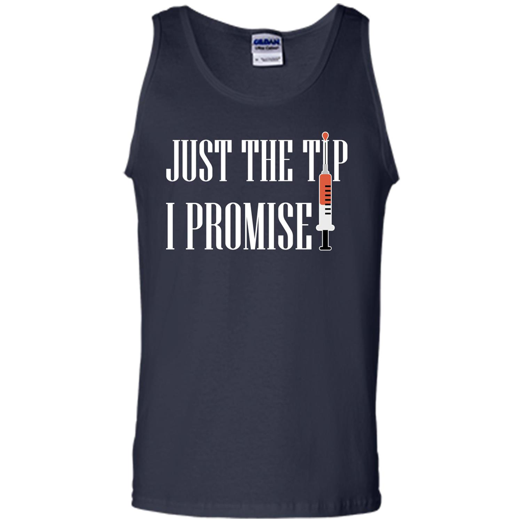 Nurse T-shirt Just The Tip I Promise T-shirt Navy