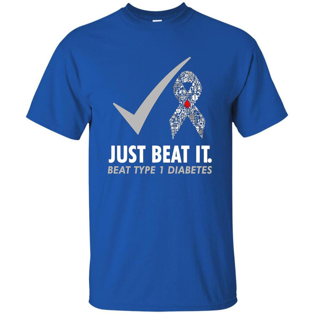 Just Beat It T-shirt Beat Type 1 Diabetes Royal