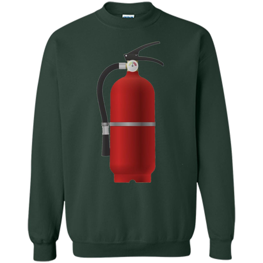 Fire Extinguisher T-shirt Emergency Fire Protection Forest Green