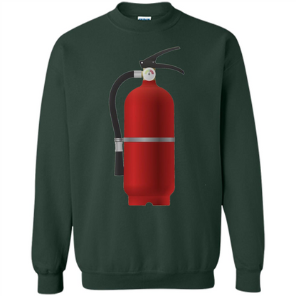 Fire Extinguisher T-shirt Emergency Fire Protection Forest Green