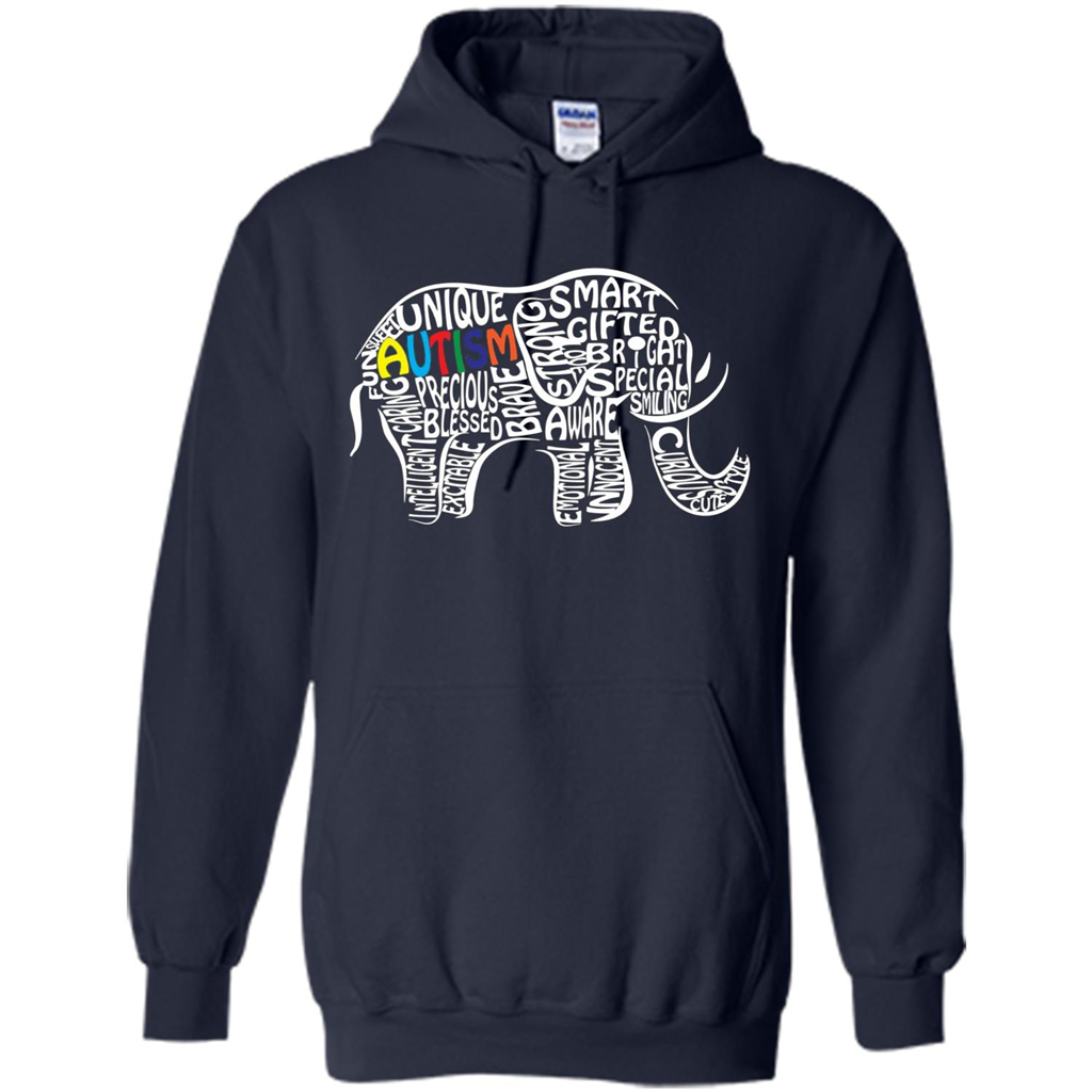 Autism Awareness Elephant T-shirt Navy
