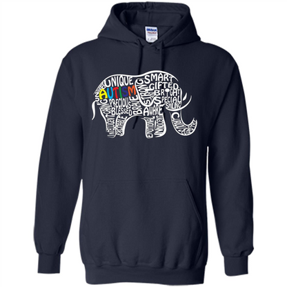 Autism Awareness Elephant T-shirt Navy