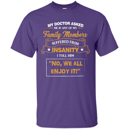 Family T-shirt We All Enjoy It Purple