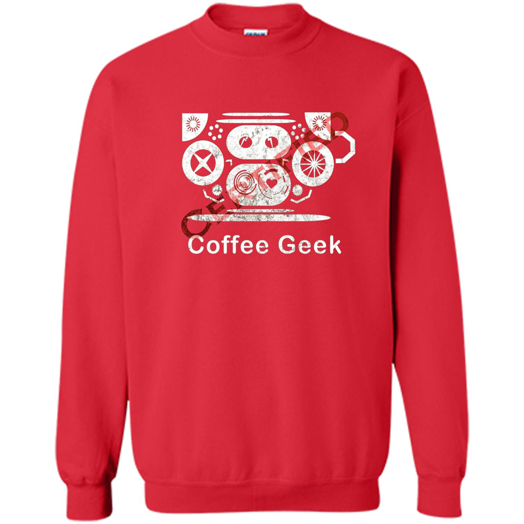 Coffee Lover T-shirt Certified Coffee Geek Red