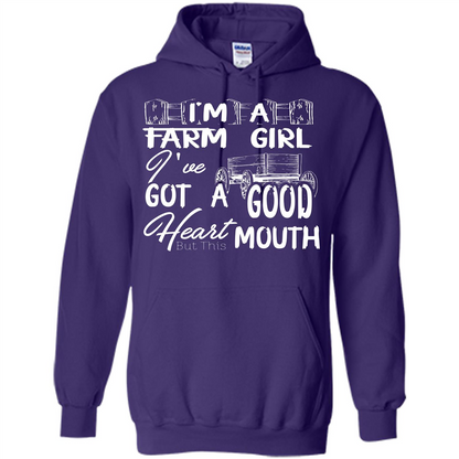 Farm Girl T-shirt I'm A Farm Girl I've Got A Good Heart T-shirt Purple