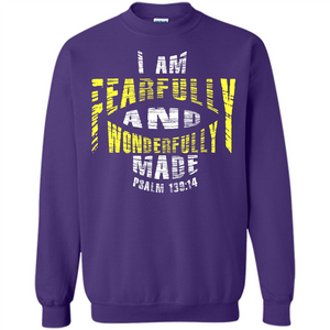Christian T-shirt I Am Fearfully And Wonderfully Made Psalm