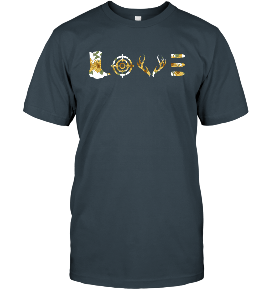 Hunting Girls Sunflower Shirt T-Shirt T-Shirt Charcoal