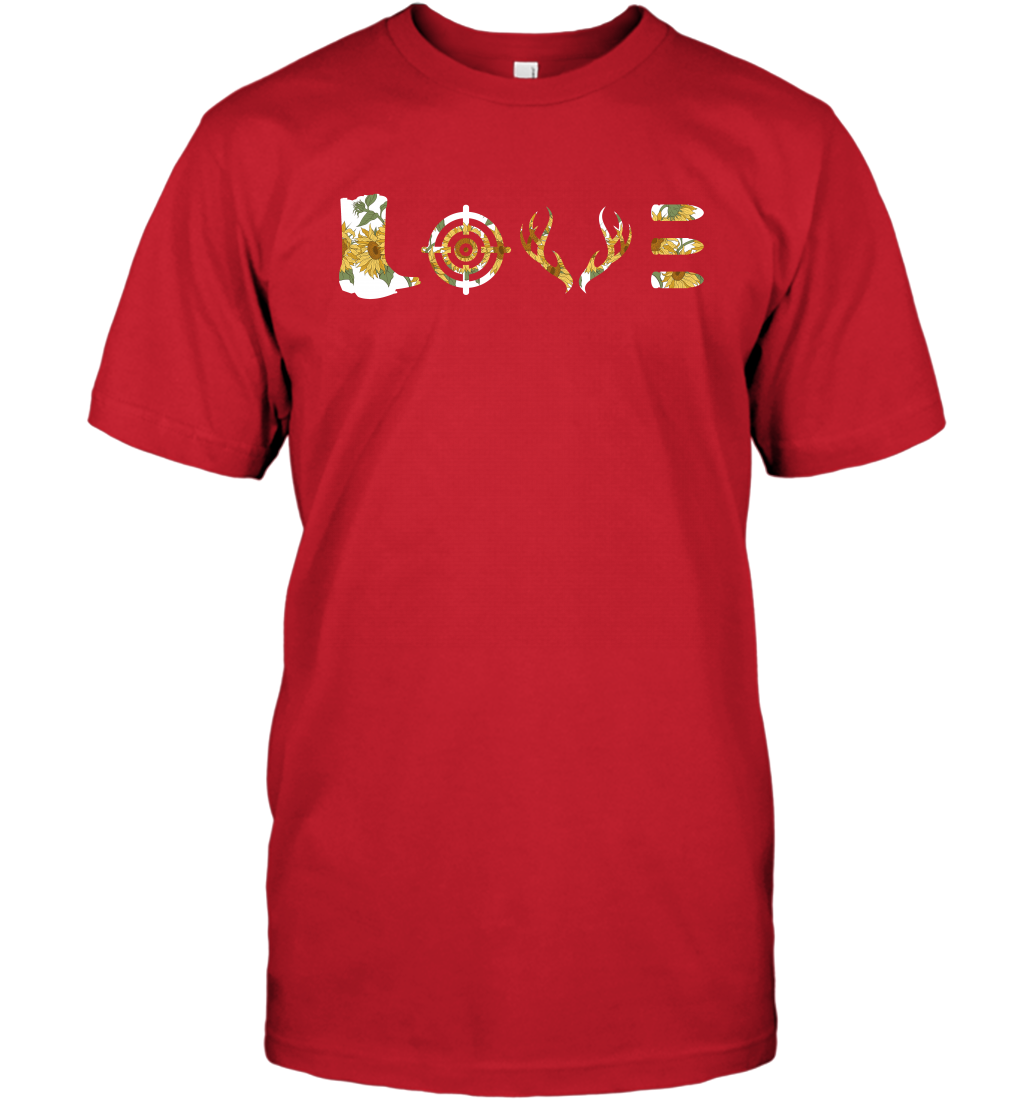 Hunting Girls Sunflower Shirt T-Shirt T-Shirt Red