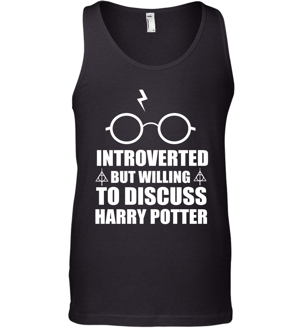 Introverted But Willing To Discuss Harry Potter Tank Top Tank Top Black