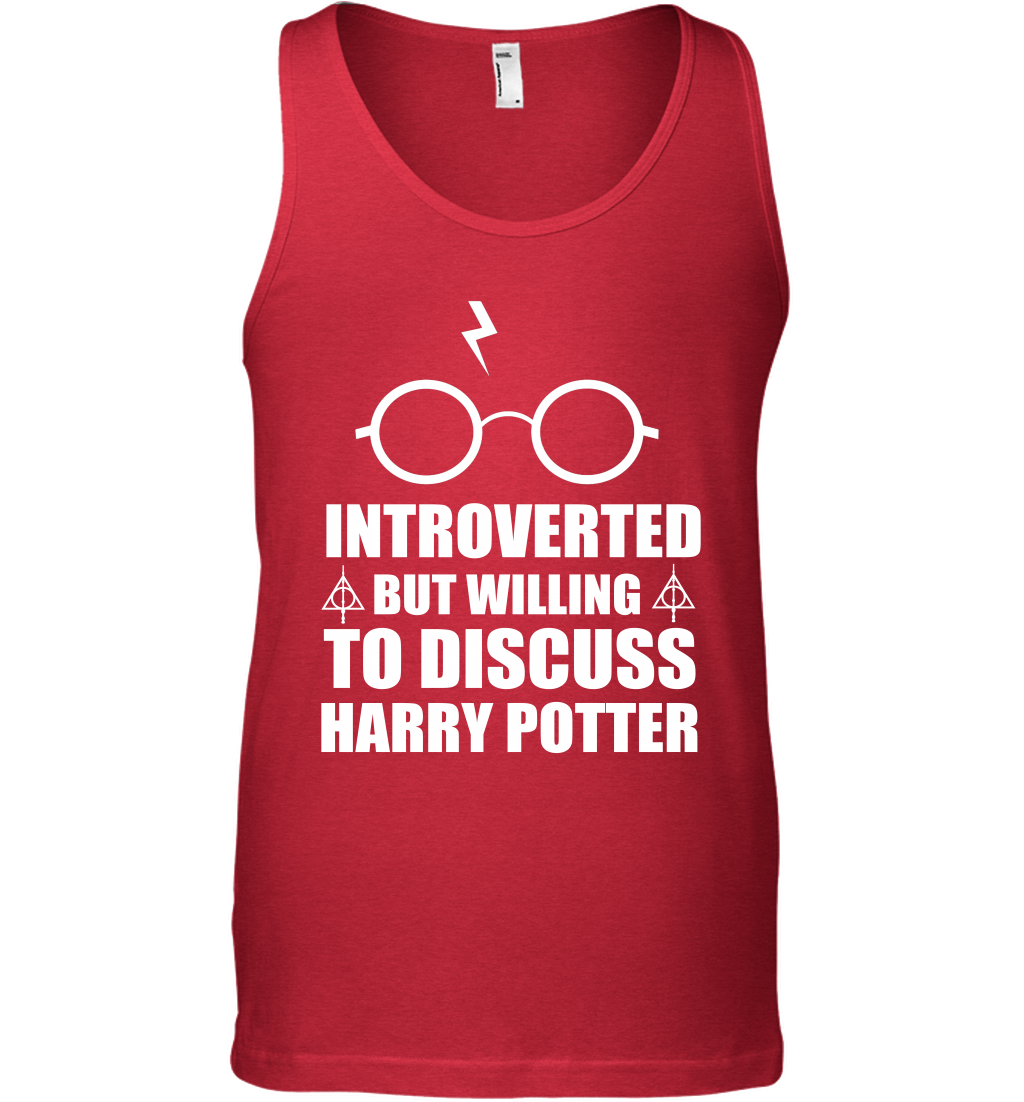 Introverted But Willing To Discuss Harry Potter Tank Top Tank Top Red