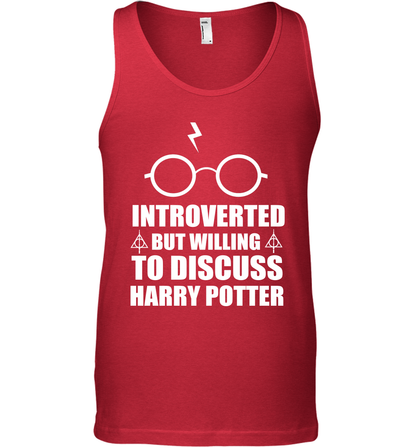 Introverted But Willing To Discuss Harry Potter Tank Top Tank Top Red
