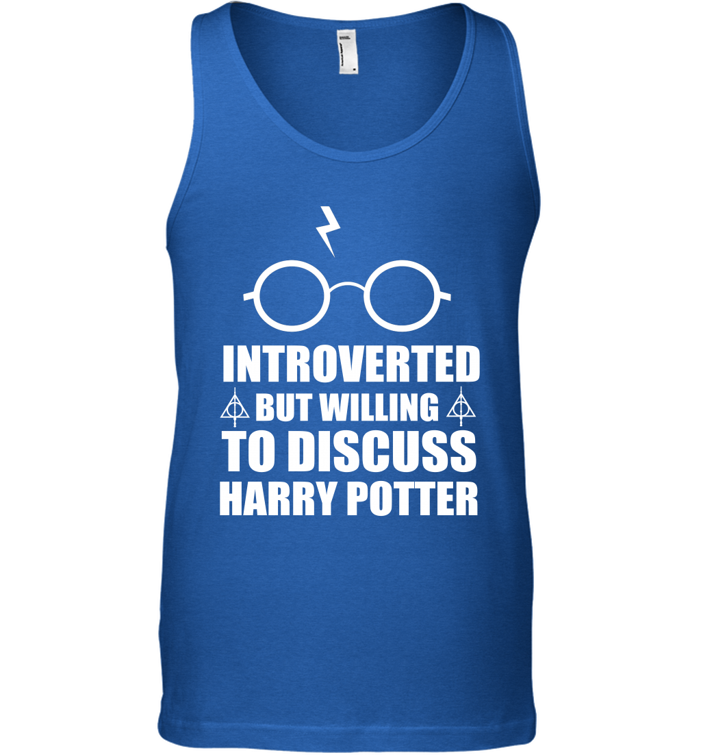 Introverted But Willing To Discuss Harry Potter Tank Top Tank Top Royal