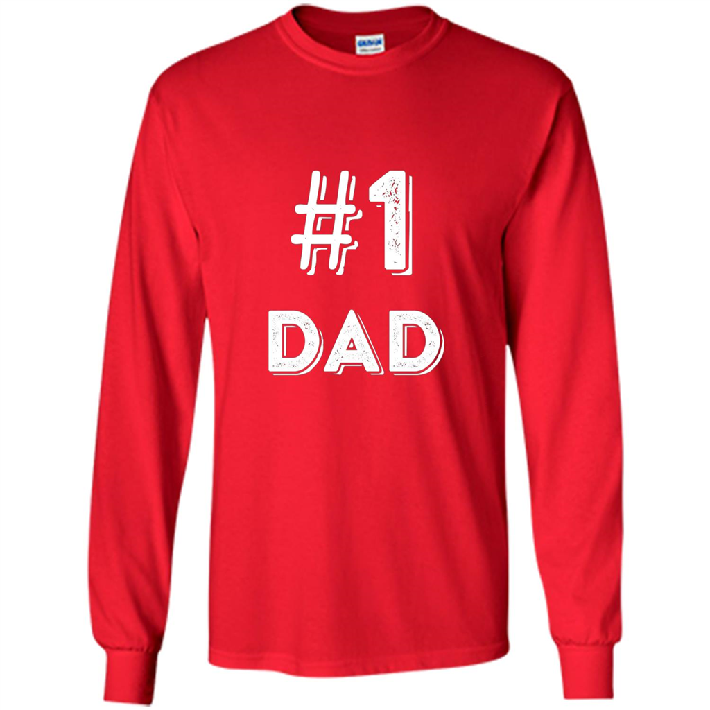 Fathers Day T-shirt Dad No.1 T-shirt Red