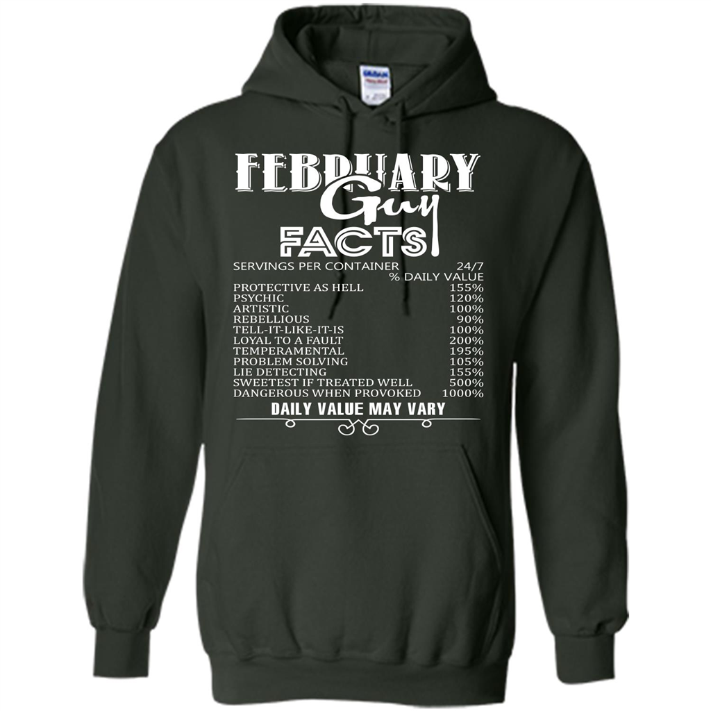 February Guy Facts T-shirt Forest Green