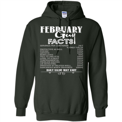 February Guy Facts T-shirt Forest Green
