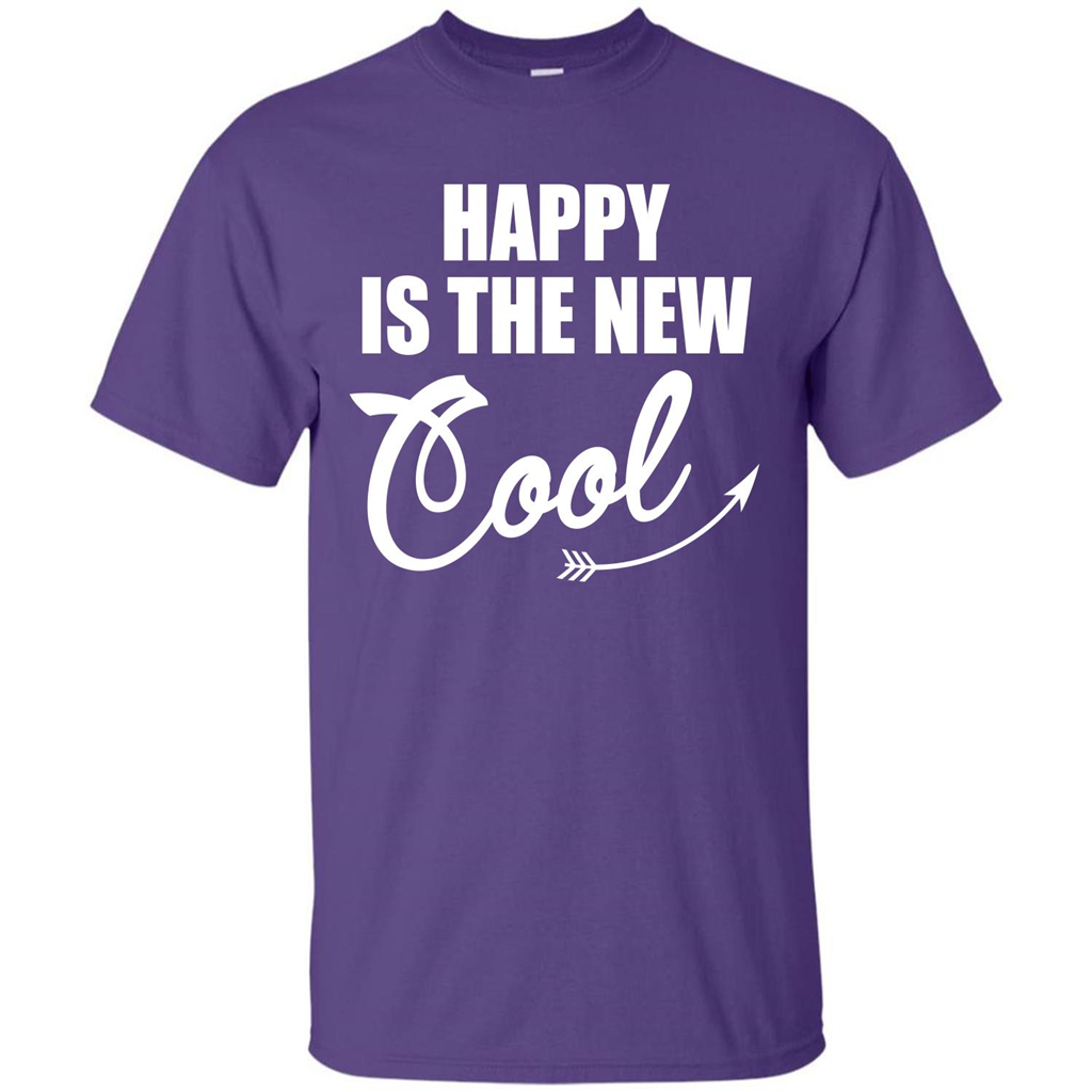 Happy Is The New Cool T-shirt Purple