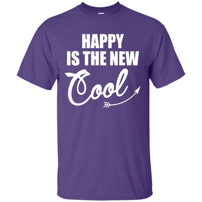 Happy Is The New Cool T-shirt Purple