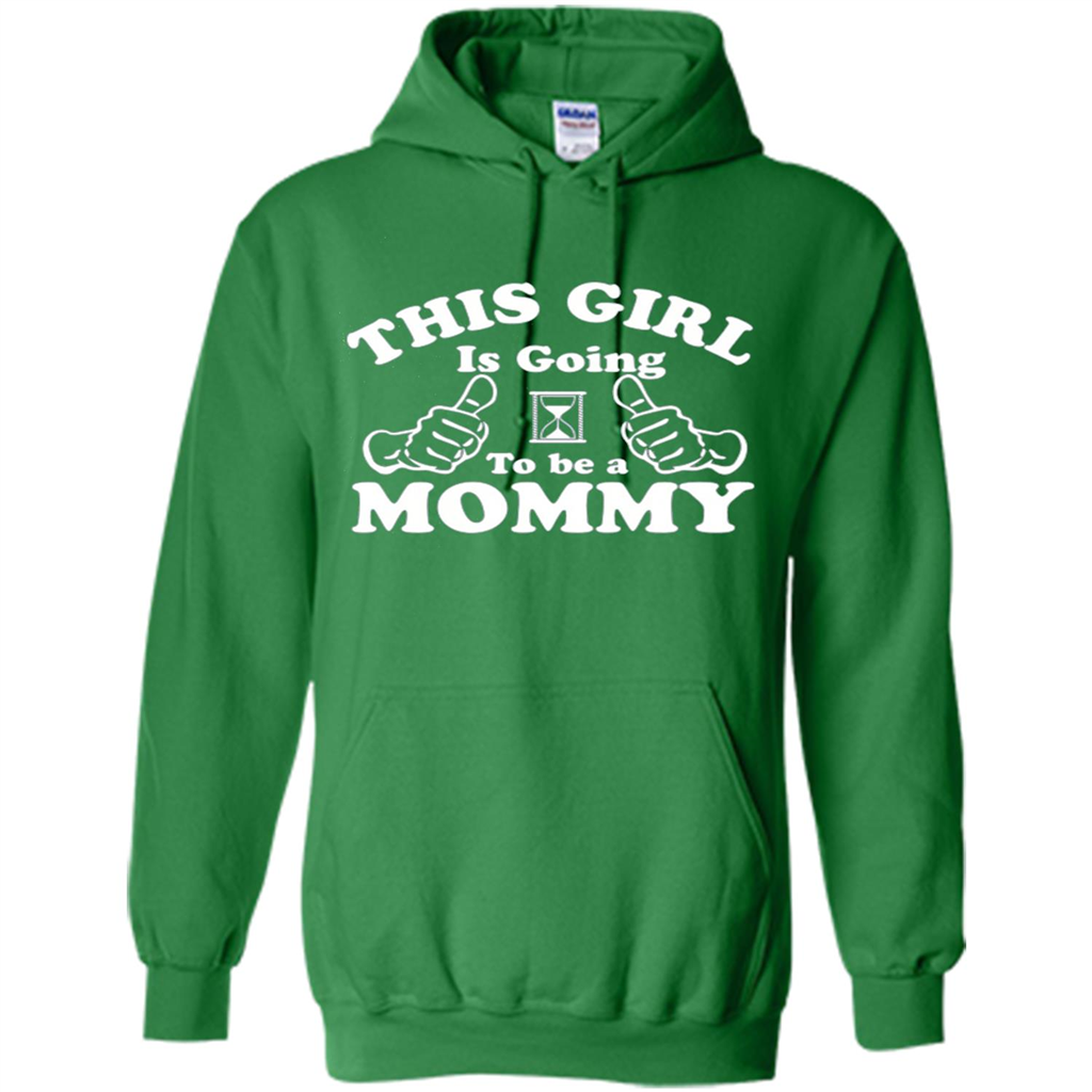 Mommy T-shirt This Girl Is Going to Be A Mommy Irish Green
