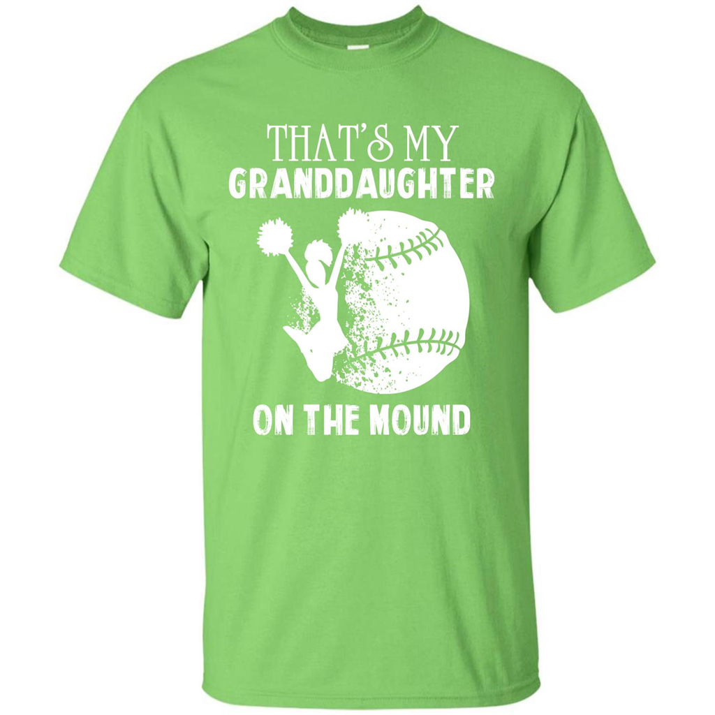 Baseball T-shirt That’s My Granddaughter On The Mound Lime