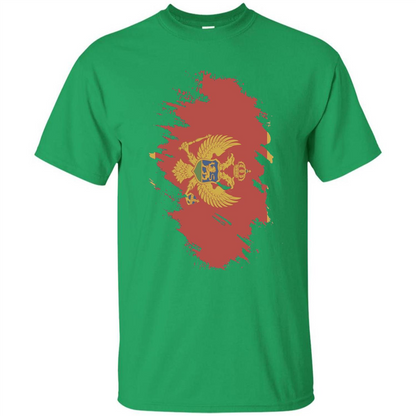 Flag of Montenegro T-shirt National Montenegrin Irish Green