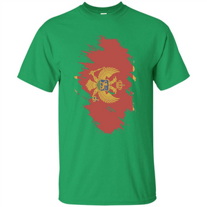 Flag of Montenegro T-shirt National Montenegrin